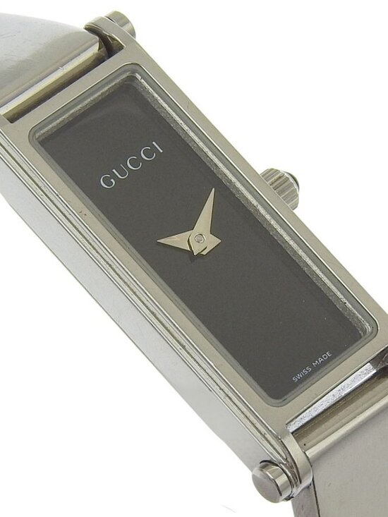 GUCCI Watches 1500L blackDial Stainless Steel Quartz Analog display Women